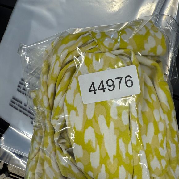 Who What Wear Mini Dress Women M Medium Yellow Floral Short Button Long Sleeve - Picture 7 of 7